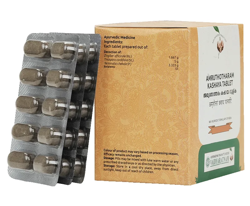 Vaidyaratnam Amruthotharam Kashaya Gulika | Ayurvedic Tablets for Immunity and Digestion-2