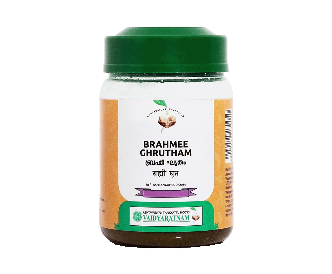 Vaidyaratnam Brahmee Ghrutham | Ayurvedic Herbal Ghee | Cognitive & Mental Wellness Support-1