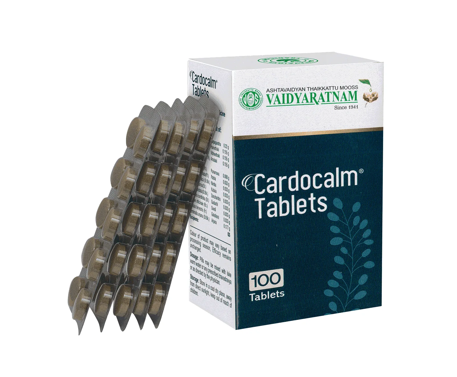 Vaidyaratnam Cardocalm Tablets | Ayurvedic Cardiovascular Support | Natural Stress Relief-2