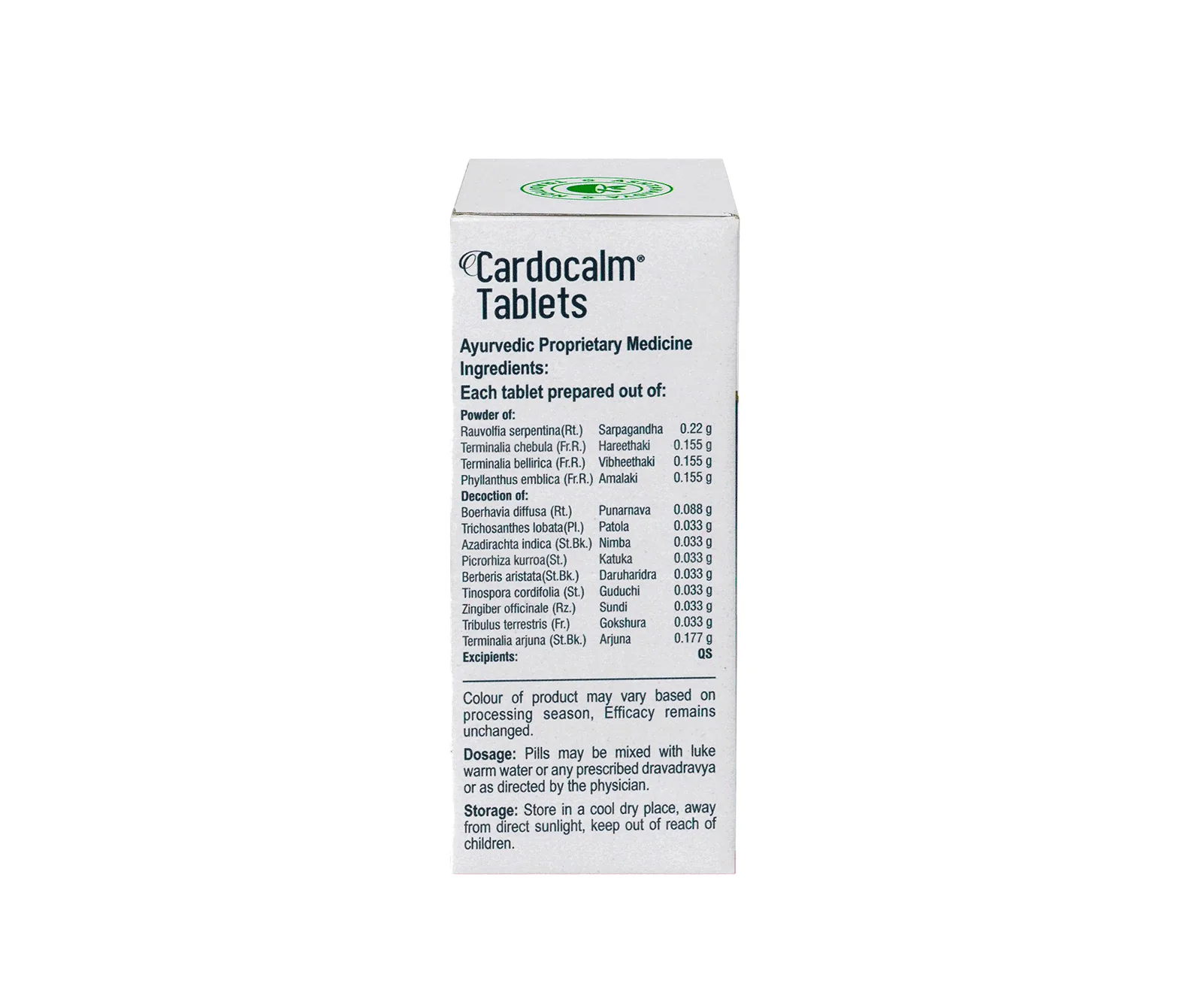 Vaidyaratnam Cardocalm Tablets | Ayurvedic Cardiovascular Support | Natural Stress Relief-4