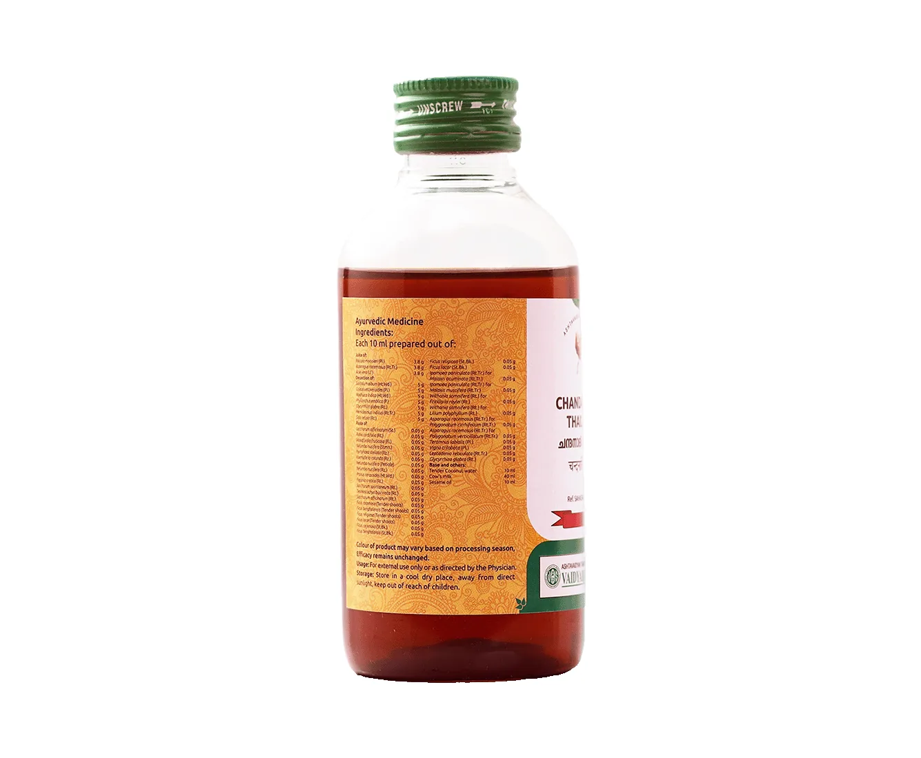 Vaidyaratnam Chandanadi Thailam | Cooling Ayurvedic Massage Oil-2