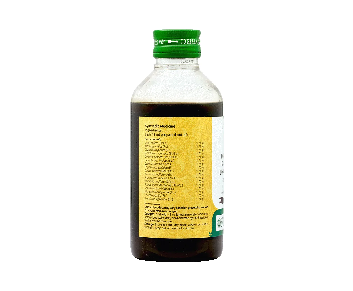 Vaidyaratnam Drakshadi Kashayam | Ayurvedic Herbal Decoction | Pitta Balancing Formula-2
