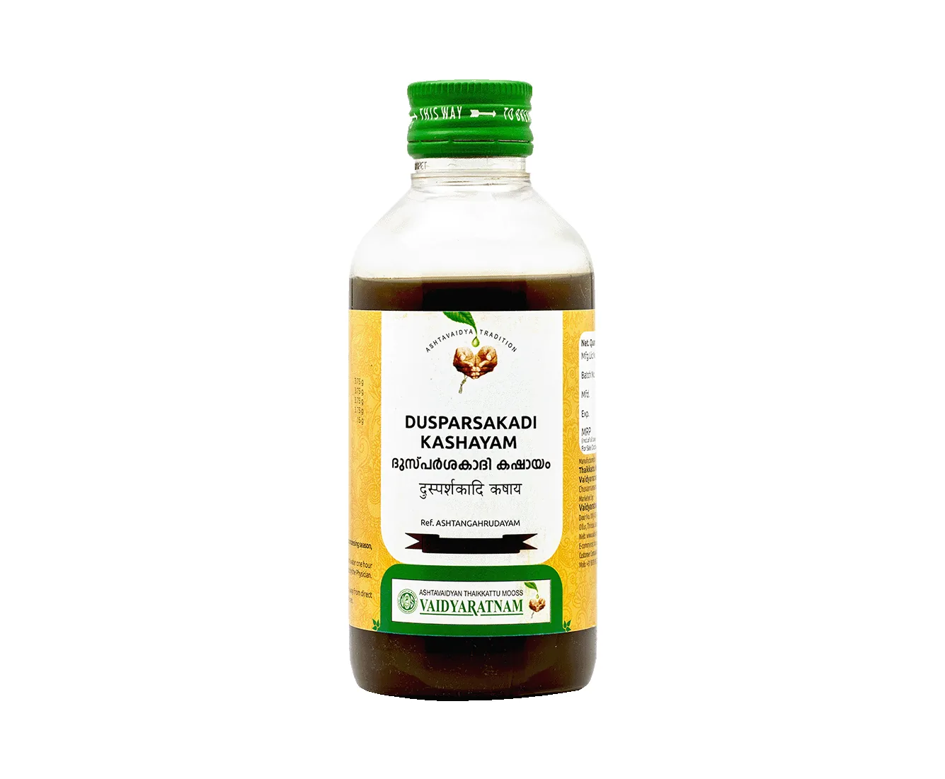 Vaidyaratnam Dusparsakadi Kashayam | Ayurvedic Herbal Decoction | Digestive and Hemorrhoid Support-1