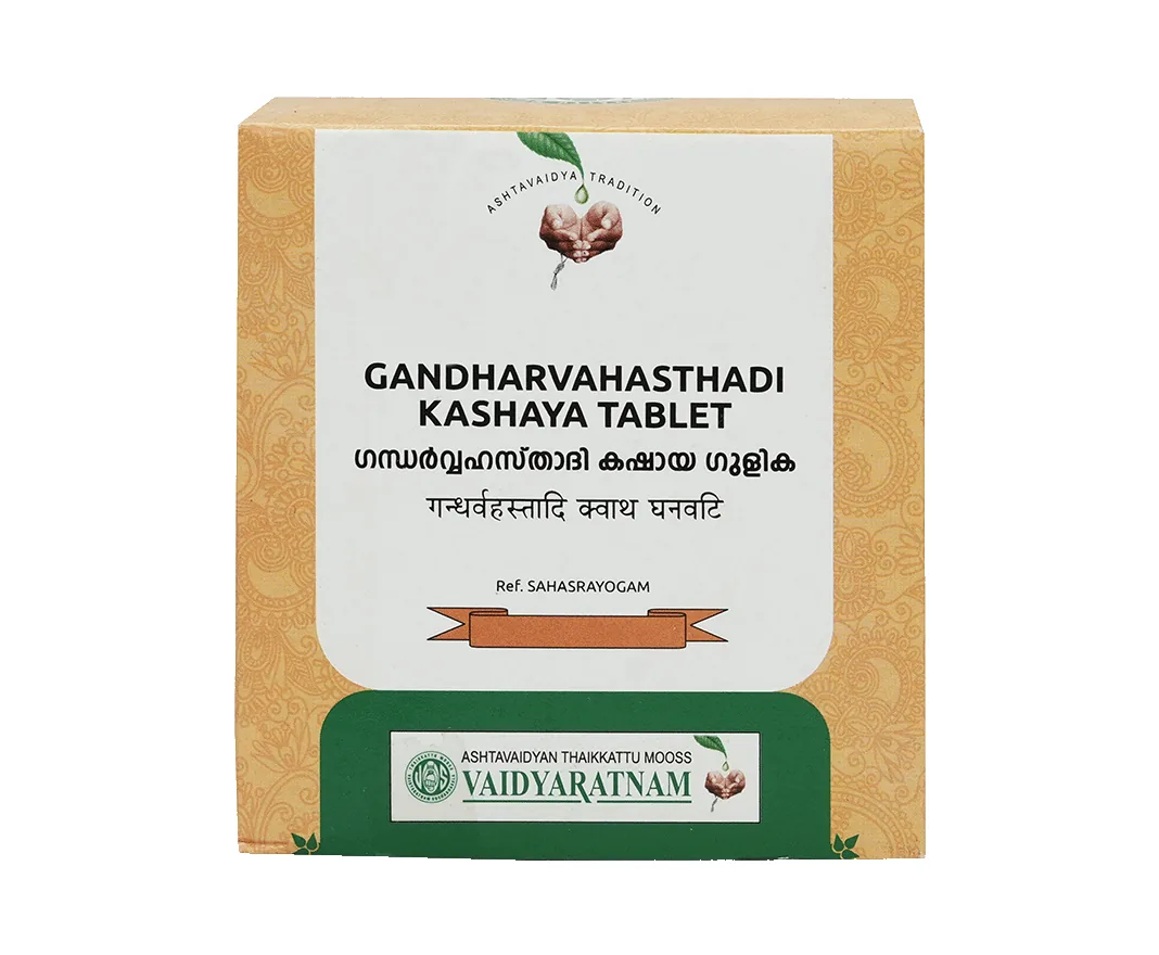 Vaidyaratnam Gandharvahastadi Kashaya Gulika | Ayurvedic Digestive Tablet | Natural Vata Balance & Bowel Cleansing-1