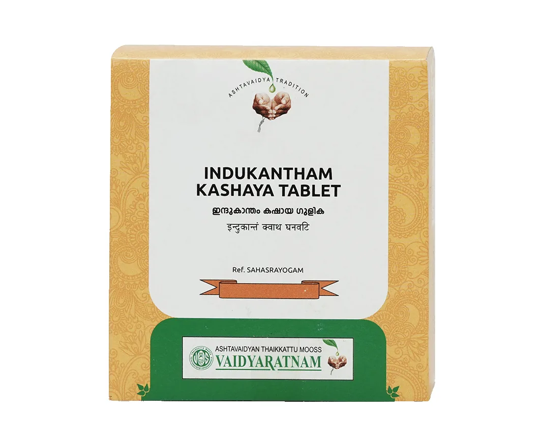 Vaidyaratnam Indukantham Kashaya Gulika | Ayurvedic Digestive & Immunity Tablets | Traditional Vata-Pacifying Formula-1
