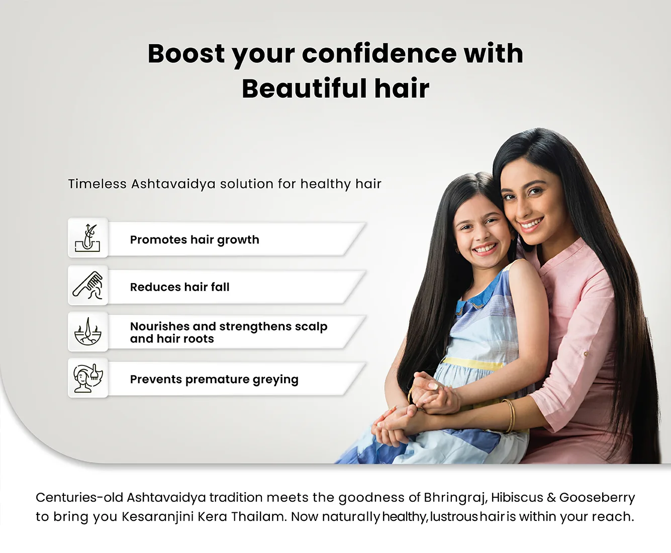 Vaidyaratnam Kesaranjini Kera Thailam | Ayurvedic Hair Growth Oil | Premature Greying & Hair Fall Control-2