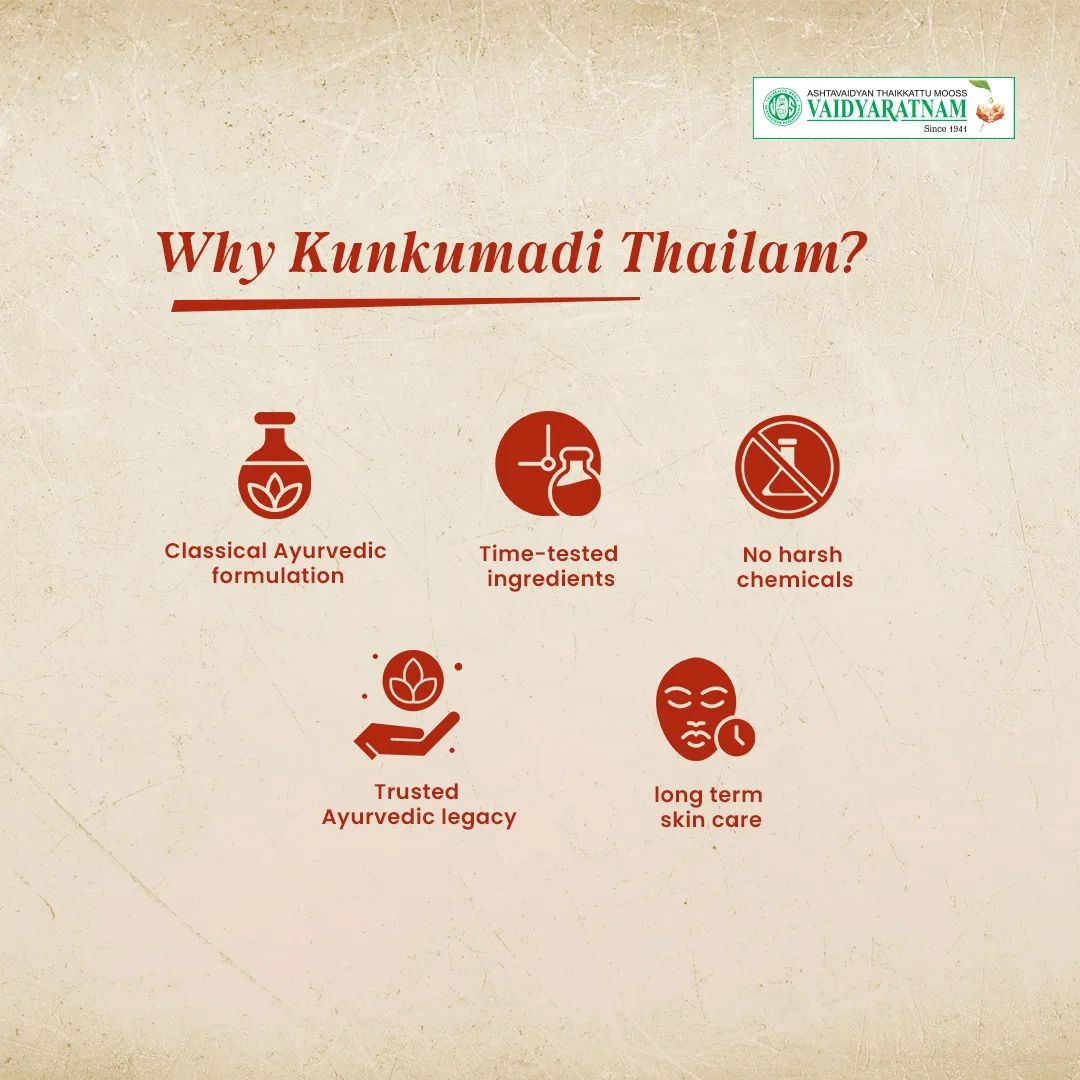 Vaidyaratnam Kunkumadi Tailam | Ayurvedic Facial Oil | Natural Glow and Skin Clarifying Formula-6