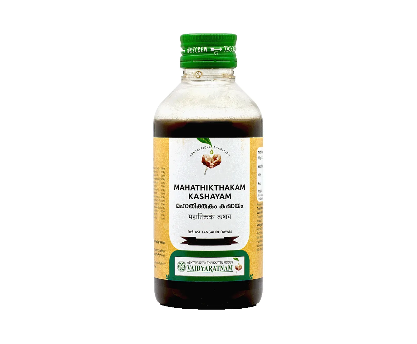Vaidyaratnam Mahathikthakam Kashayam | Ayurvedic Herbal Decoction | Traditional Wellness Support