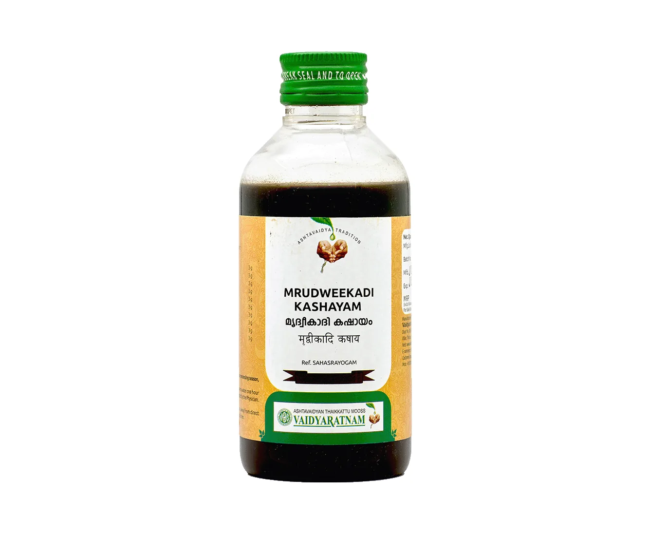 Vaidyaratnam Mrudweekadi Kashayam | Ayurvedic Herbal Decoction | Traditional Formula for Mental Calmness and Hydration-1