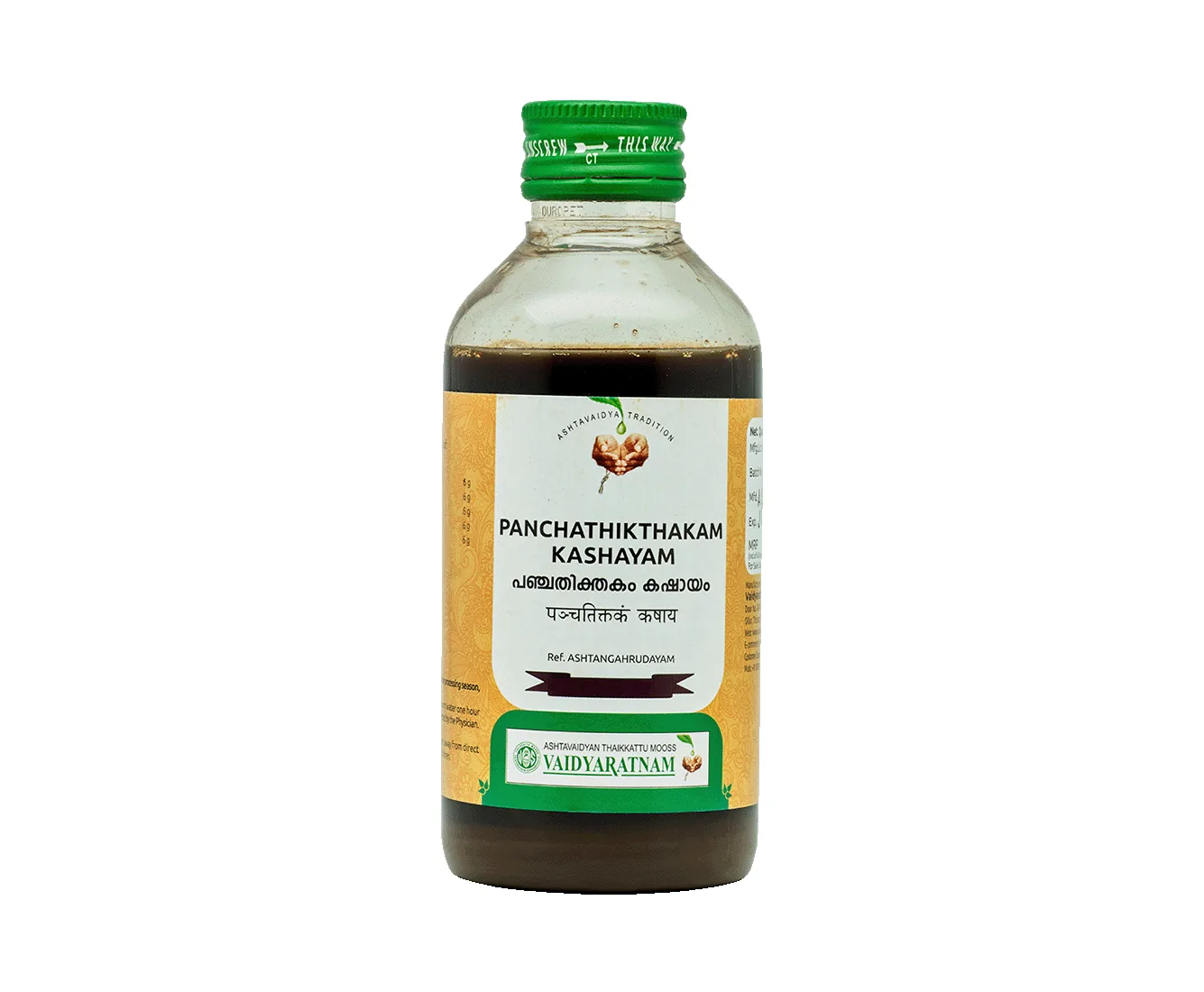 Vaidyaratnam Panchathikthakam Kashayam | Ayurvedic Liquid Decoction | Joint & Skin Care