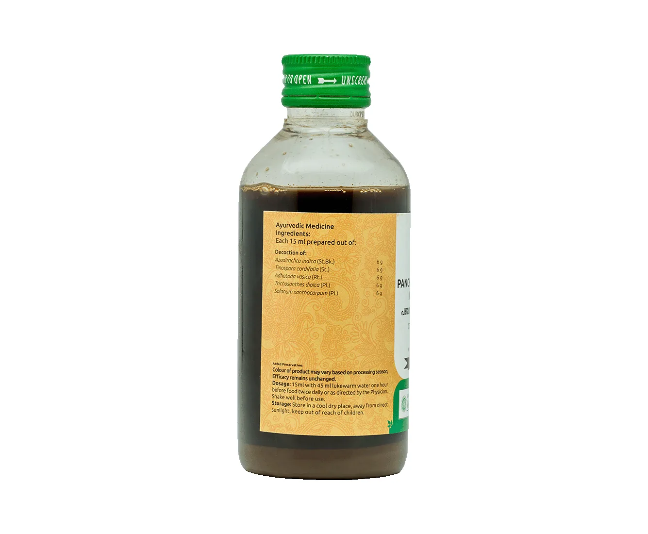 Vaidyaratnam Panchathikthakam Kashayam | Ayurvedic Liquid Decoction | Joint & Skin Care-2