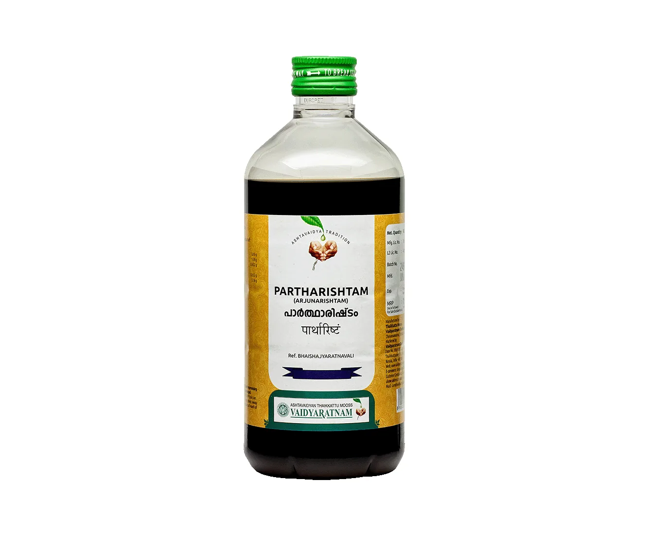Vaidyaratnam Partharishtam (Arjunarishtam) | Ayurvedic Heart Tonic | Traditional Herbal Arishta-1