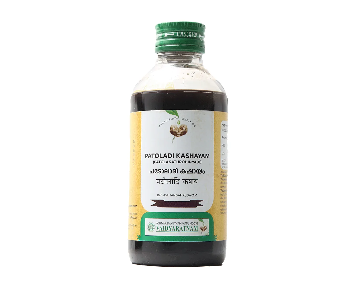 Vaidyaratnam Patoladi Kashayam (Patolakaturohinyadi) | Ayurvedic Decoction | Traditional Wellness Support-1