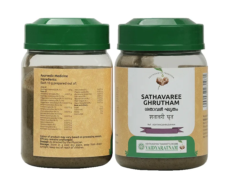 Vaidyaratnam Sathavaree Ghrutham | Ayurvedic Herbal Ghee | Traditional Wellness Support-1