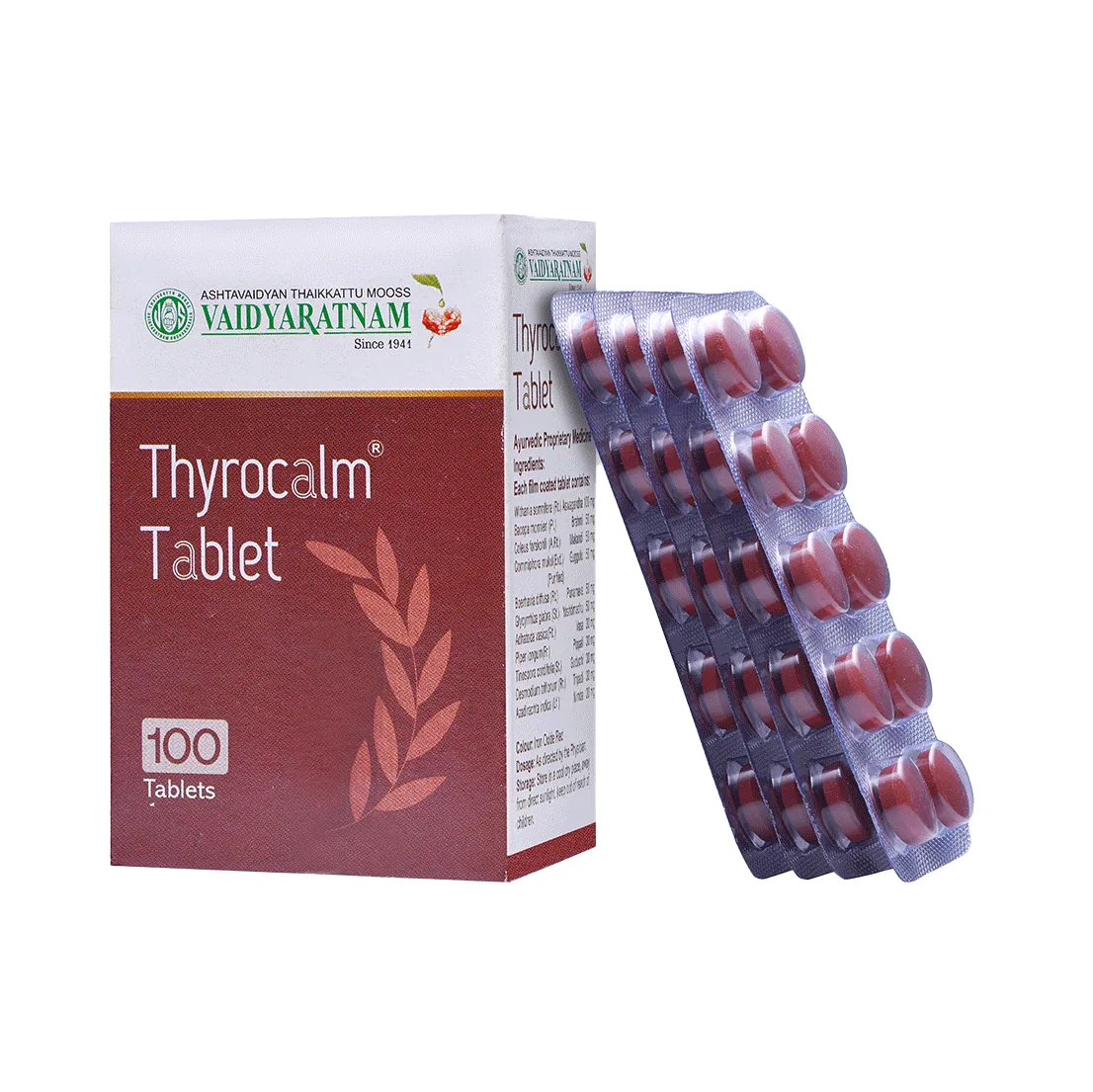 Vaidyaratnam Thyrocalm Tablet | Ayurvedic Thyroid Support | Natural Endocrine Balance-3