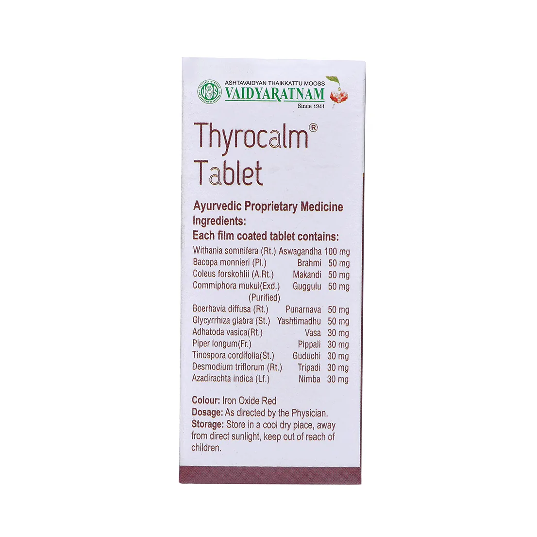 Vaidyaratnam Thyrocalm Tablet | Ayurvedic Thyroid Support | Natural Endocrine Balance-4