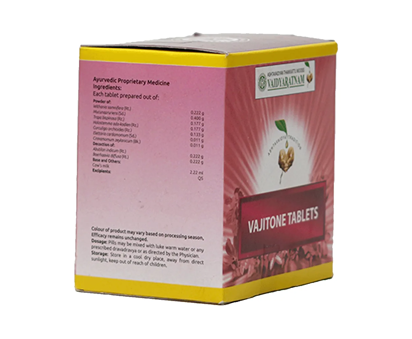 Vaidyaratnam Vajitone Tablets | Ayurvedic Male Vitality Supplement | Stamina & Reproductive Health Support-2