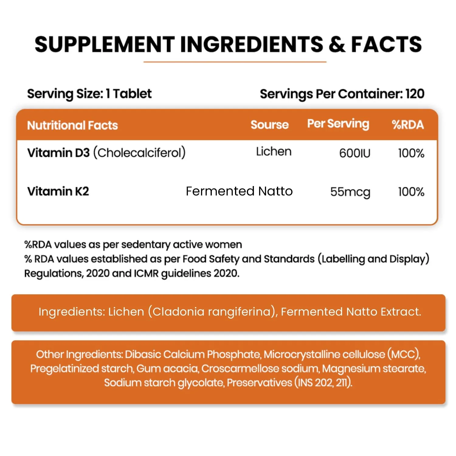 Valdo's Himalayan Organics Vitamin D3 + K2 Promote Healthy Bones Nutraceutical Tablets | Vegan Bone Strength & Heart Support Supplement | Synergistic Calcium Absorption Formula-6