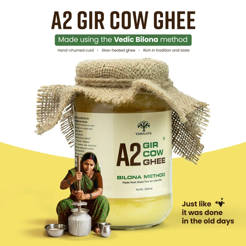 Vanalaya Organic Gir Cow Ghee | Pure A2 Bilona Clarified Butter | Traditional Vedic Method-2
