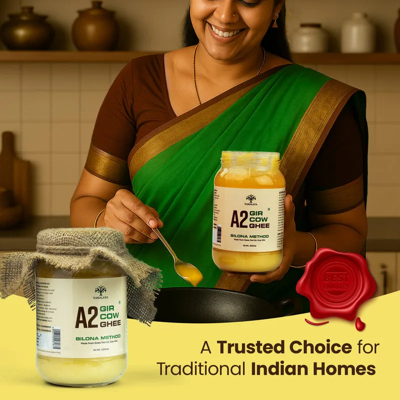 Vanalaya Organic Gir Cow Ghee | Pure A2 Bilona Clarified Butter | Traditional Vedic Method-3