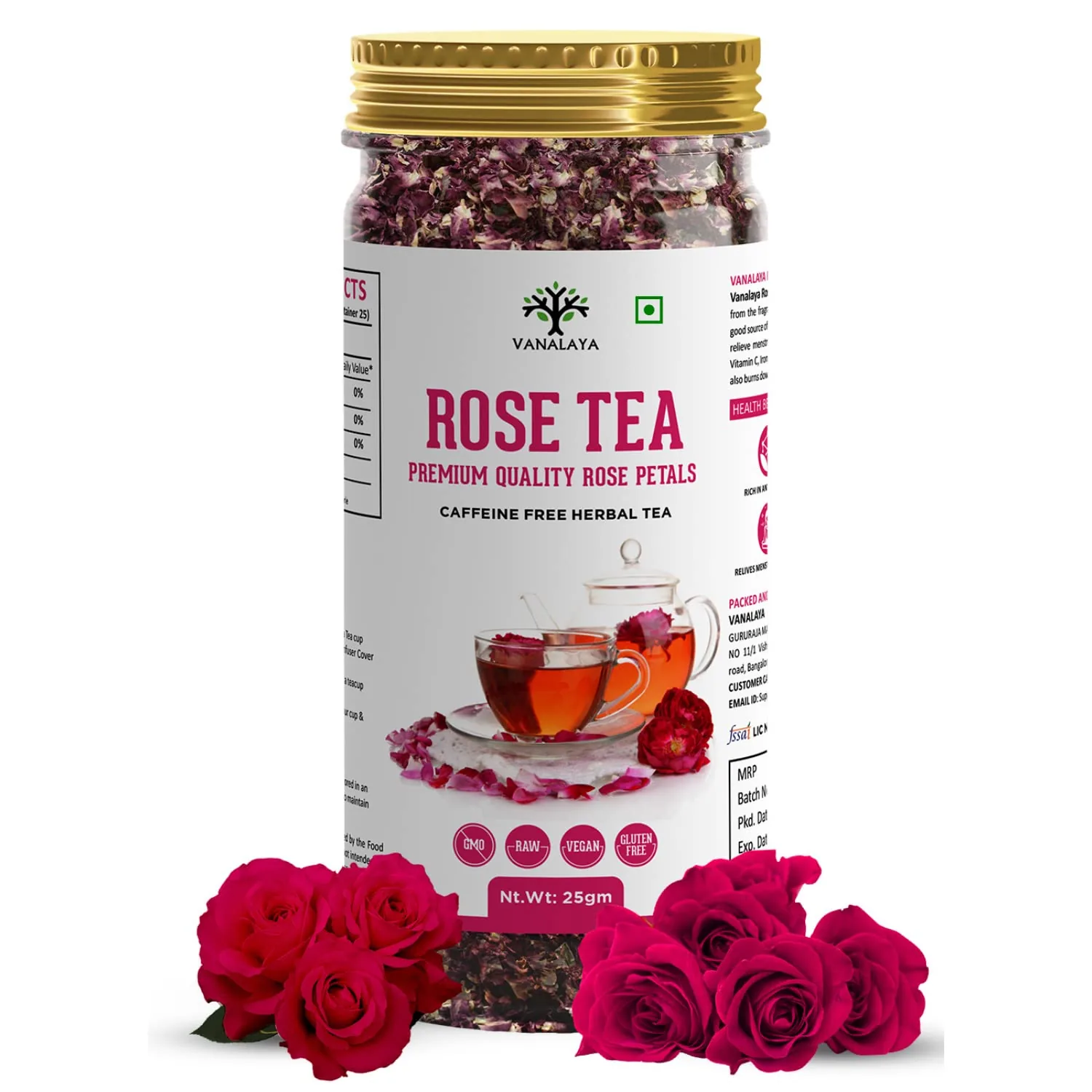 Vanalaya Rose Tea For Glowing Skin - 30 gm