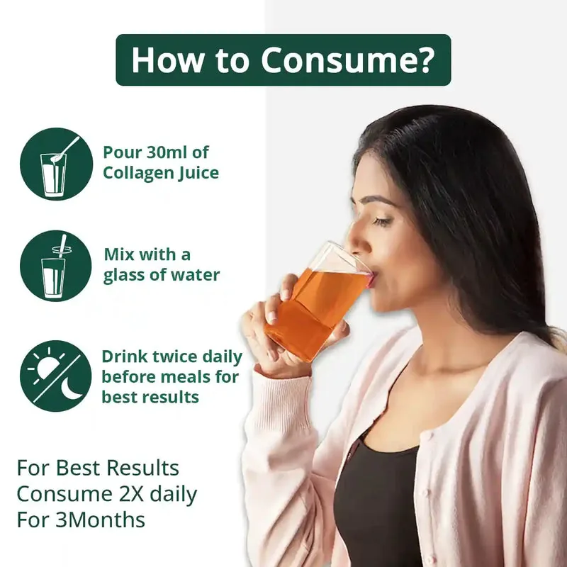 Vansaar 45+ Collagen Juice | Plant-Based Liquid Collagen Builder | Ayurvedic Beauty Supplement for Skin & Hair-6