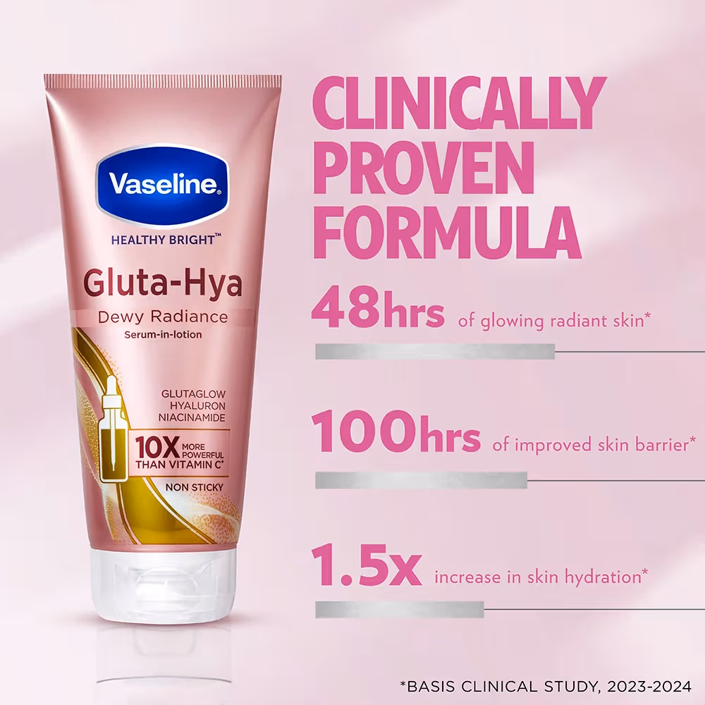 Vaseline Gluta-Hya Dewy Radiance Serum-In-Lotion | Brightening Body Lotion | GlutaGlow and Hyaluron for Radiant Skin-6