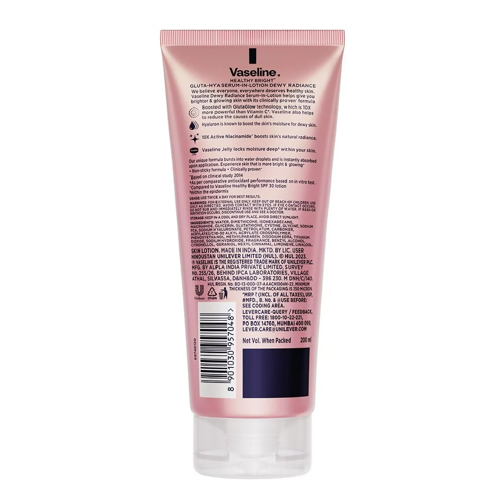 Vaseline Gluta-Hya Dewy Radiance Serum-In-Lotion | Brightening Body Lotion | GlutaGlow and Hyaluron for Radiant Skin-2