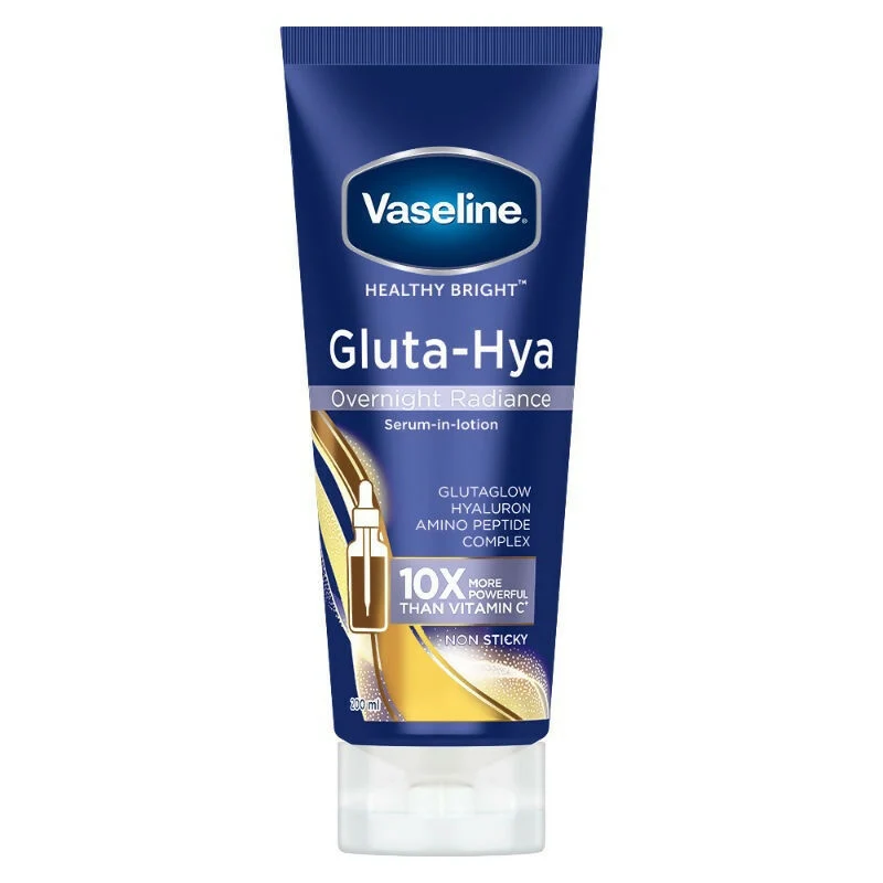Vaseline Gluta-Hya Overnight Radiance Serum-In-Lotion | Hydrating Body Lotion | GlutaGlow & Hyaluron for Radiant Skin Vaseline Gluta-Hya Overnight Radiance Serum-In-Lotion | Hydrating Body Lotion | GlutaGlow & Hyaluron for Radiant Skin - 200 ml