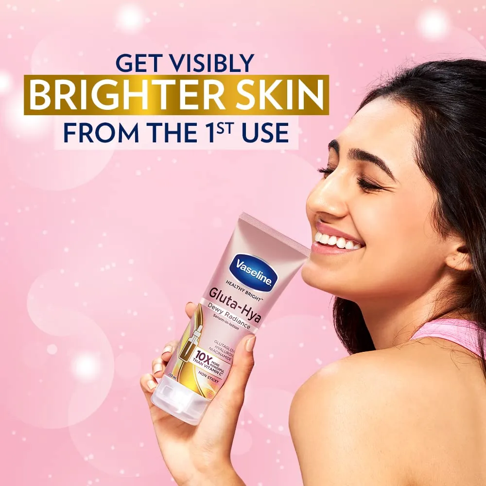 Vaseline Gluta Hya Serum-in-Lotion Combo | Dewy Radiance, Overnight Radiance & Flawless Glow | Advanced Body Skin Care Set-3