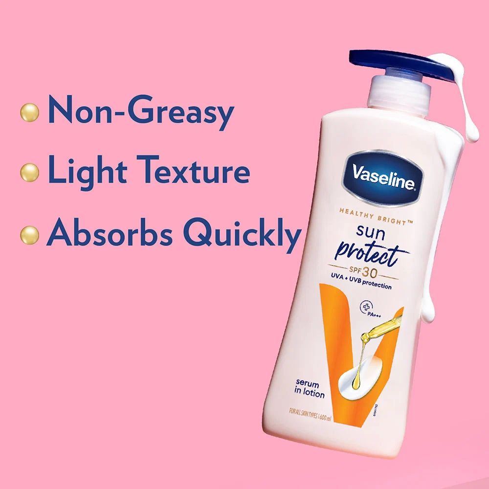 Vaseline Healthy Bright Sun + Pollution Protection SPF 30 Body Lotion | Daily Brightening Moisturizer | Dual Protection SPF 30 PA+++-6