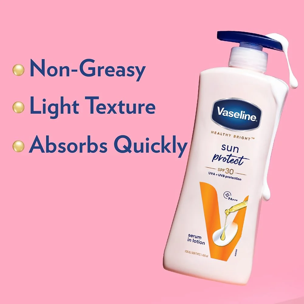 Vaseline Sun Protect SPF 30 Serum In Lotion | UVA + UVB Protection | Non-Greasy Formula-2