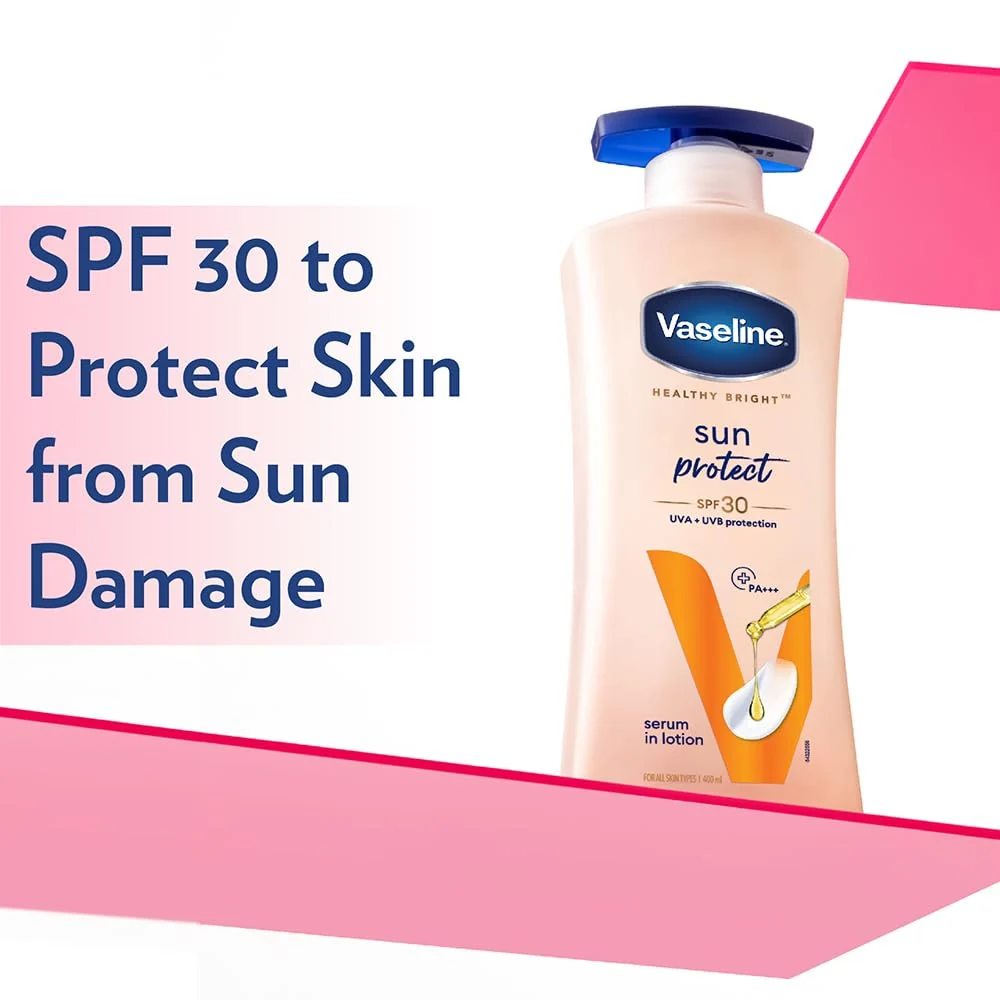 Vaseline Sun Protect SPF 30 Serum In Lotion | UVA + UVB Protection | Non-Greasy Formula-3