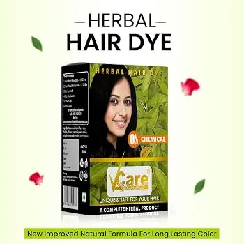 VCare Herbal Hair Dye | Two-Step Natural Hair Coloring | Grey Coverage-2