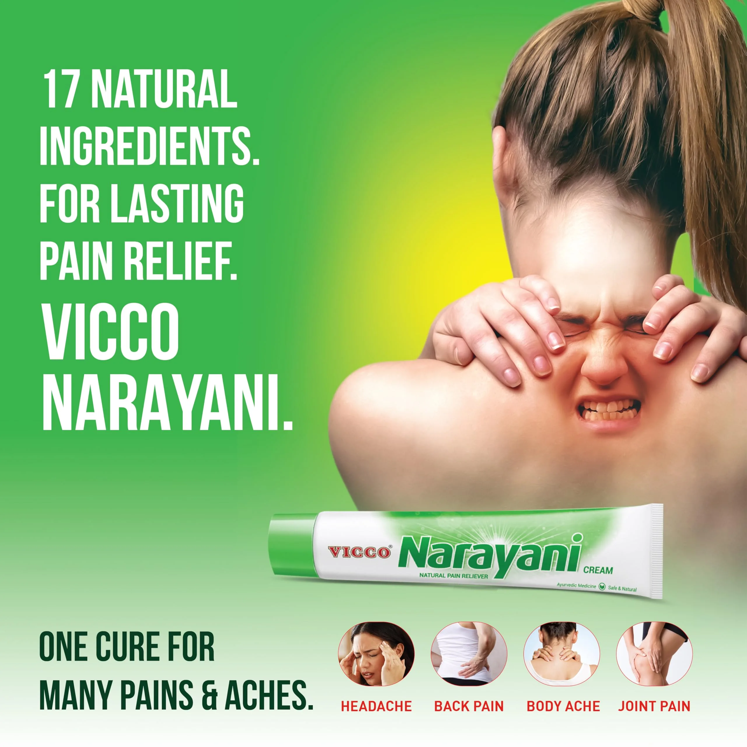 Vicco Narayani Cream | Ayurvedic Pain Relief Ointment | Herbal Muscle & Joint Care-5