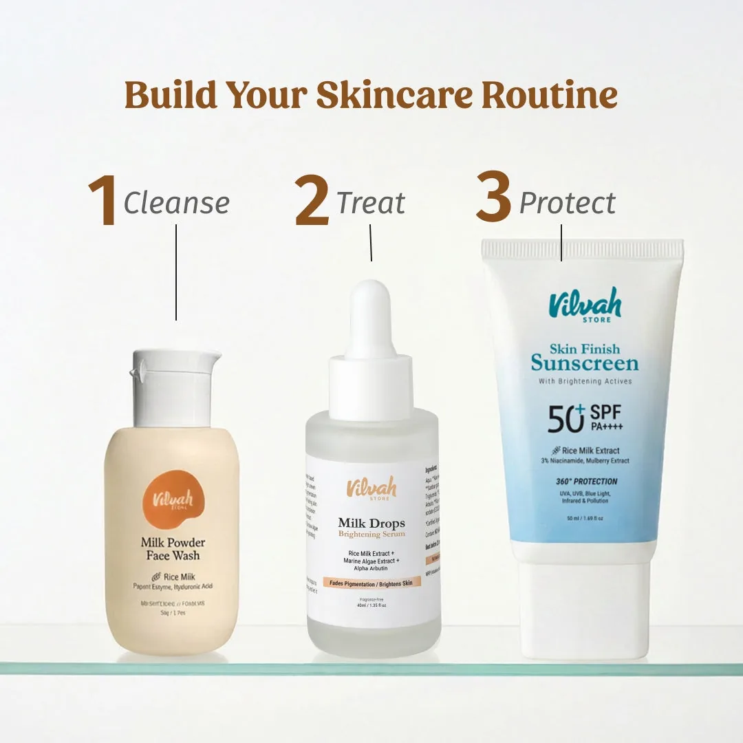 Vilvah Store Milk Drops Brightening Serum | Plant-Based Face Serum | Natural Skin Brightening and Hydration-3