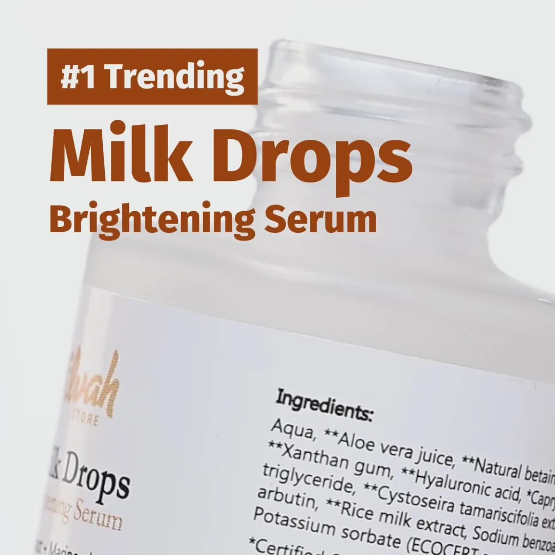 Vilvah Store Milk Drops Brightening Serum | Plant-Based Face Serum | Natural Skin Brightening and Hydration-2