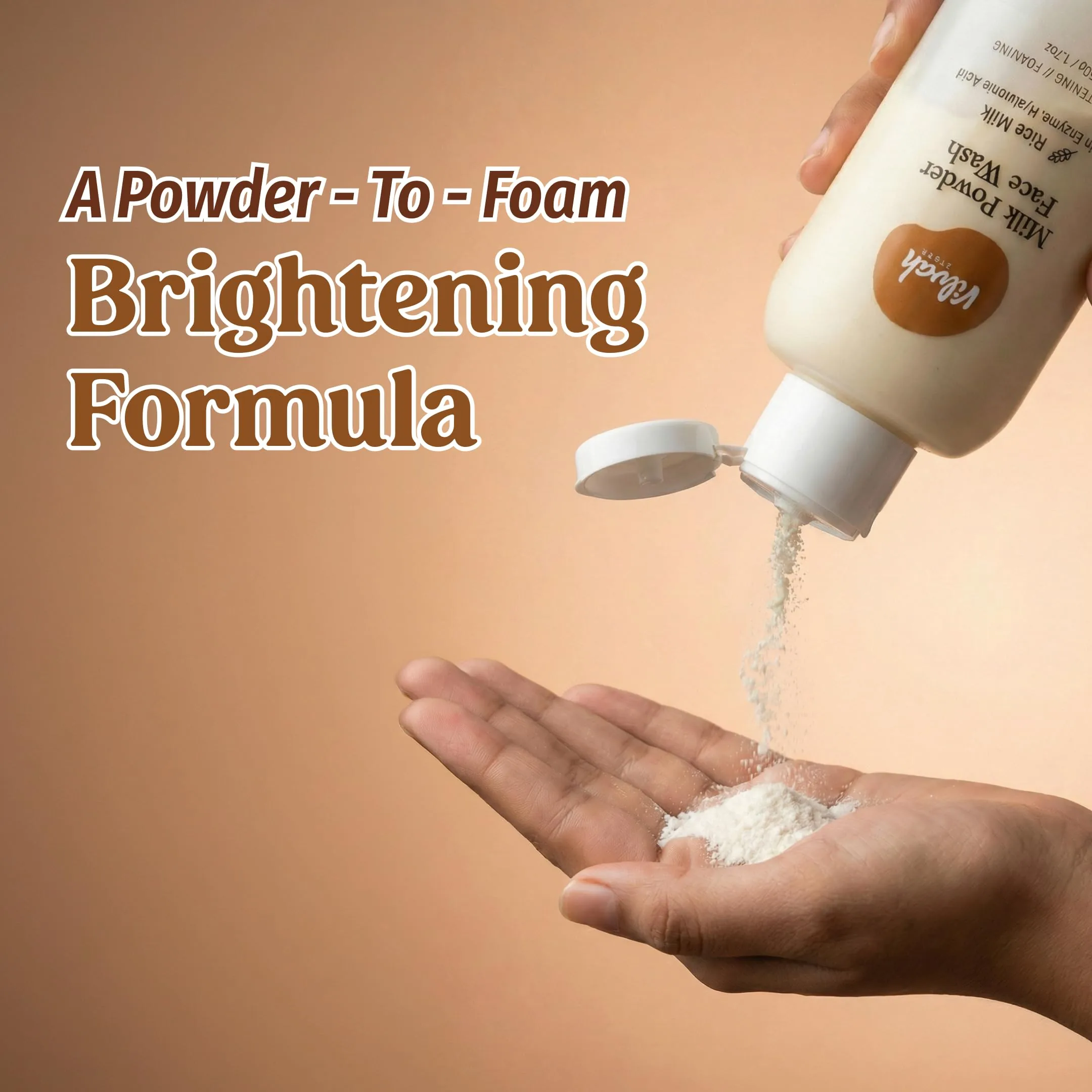 Vilvah Store Milk Powder Face Wash | Powder-to-Foam Cleanser | Gentle Exfoliation & Hydration-1
