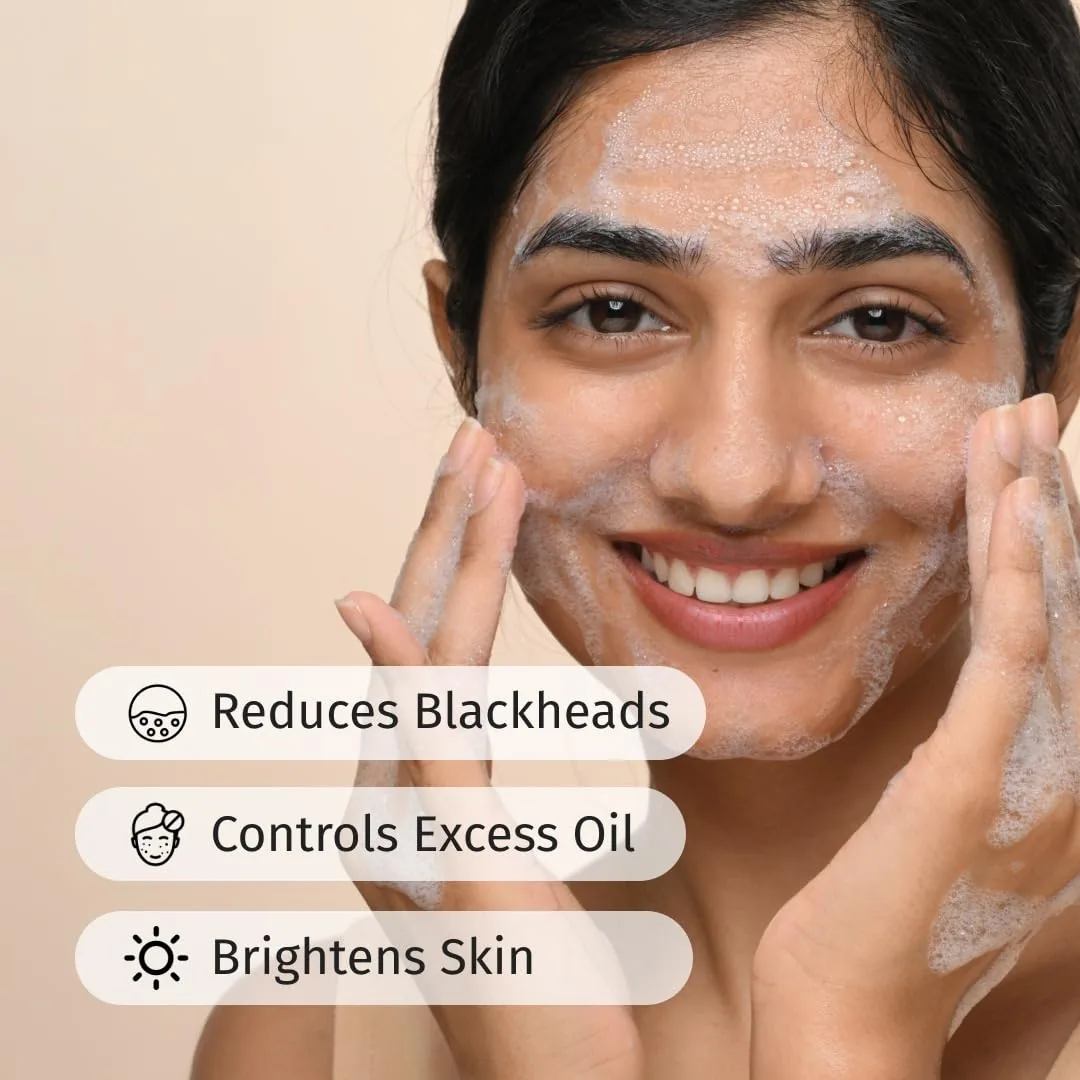 Vilvah Store Milk Powder Face Wash | Powder-to-Foam Cleanser | Gentle Exfoliation & Hydration-4