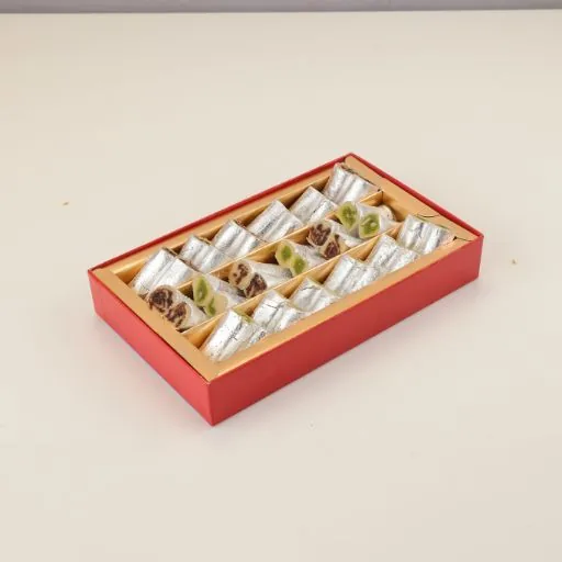 Vipul Dudhiya Assorted Kaju Roll Mix | Authentic Cashew Mithai | Traditional Indian Sweets 500 gm