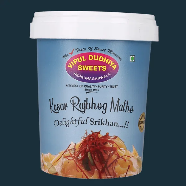 Vipul Dudhiya Sweets Kesar Rajbhog Matho | Traditional Saffron Shrikhand | Authentic Gujarati Dessert