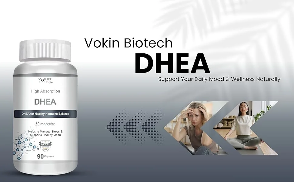 Vokin Biotech DHEA Capsules | Dietary Supplement | Supports Healthy Mood & Hormonal Balance-6