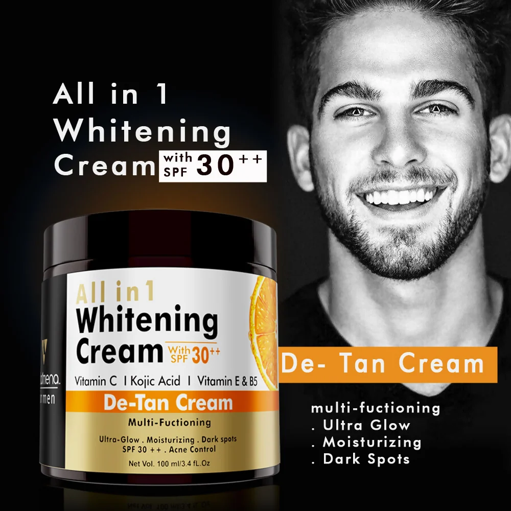 Volamena Men’s All in 1 Whitening Cream with SPF 30 ++ | Daily Brightening Face Moisturizer | Sun Protection & Dark Spot Care-2
