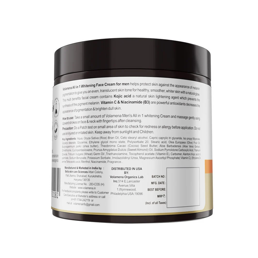 Volamena Men’s All in 1 Whitening Cream with SPF 30 ++ | Daily Brightening Face Moisturizer | Sun Protection & Dark Spot Care-3