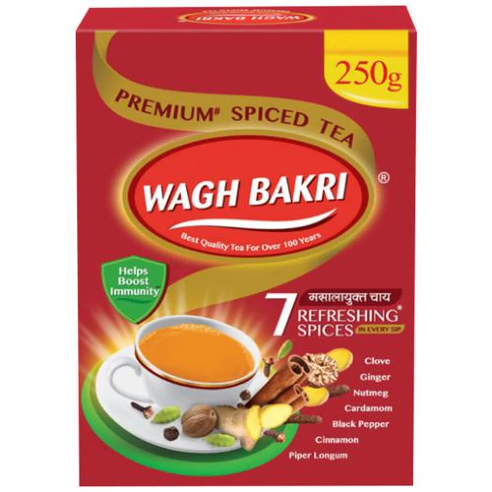 Wagh Bakri Spiced Tea Front Side Package - 250 gm