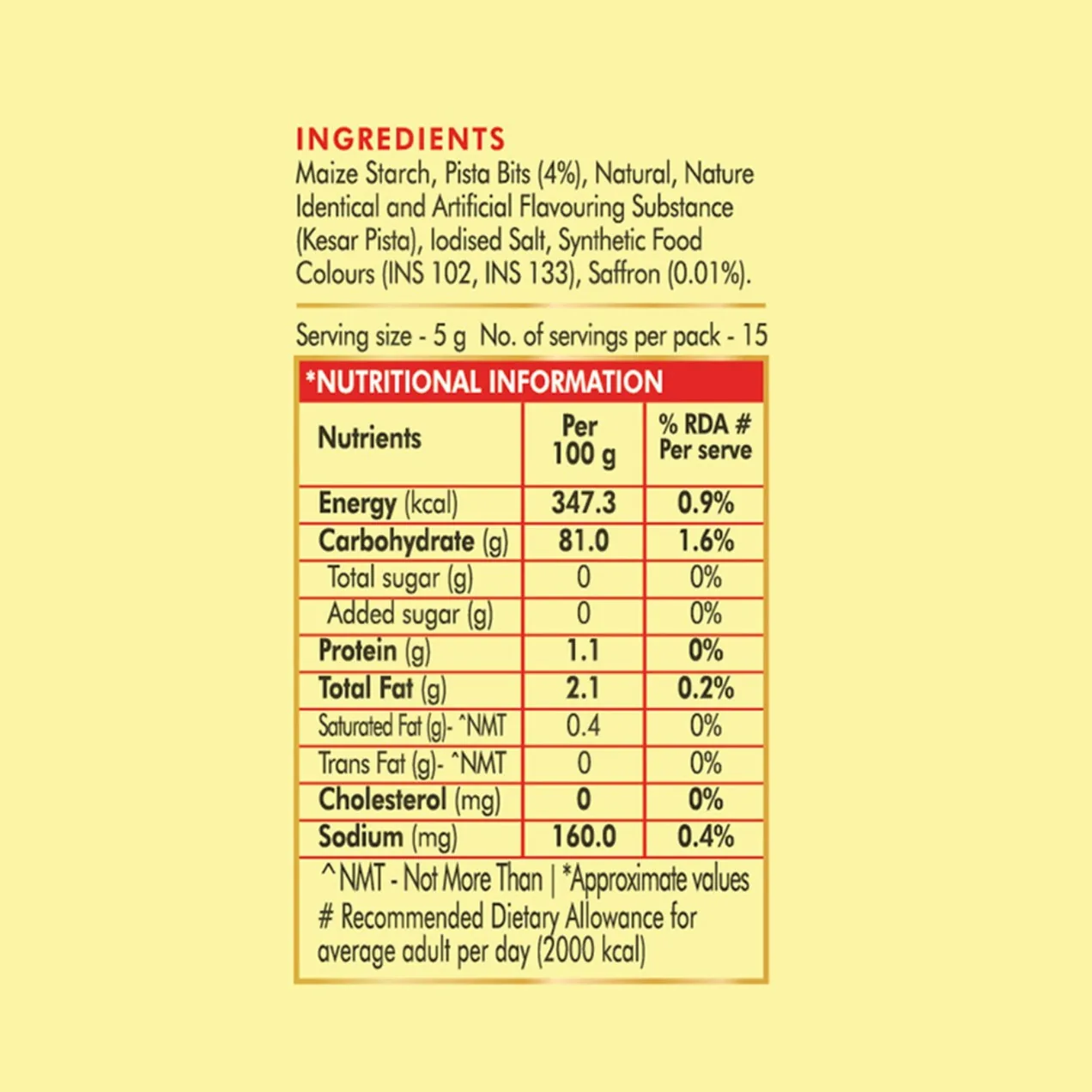 Weikfield Custard Powder - Kesar Pista Flavour-5