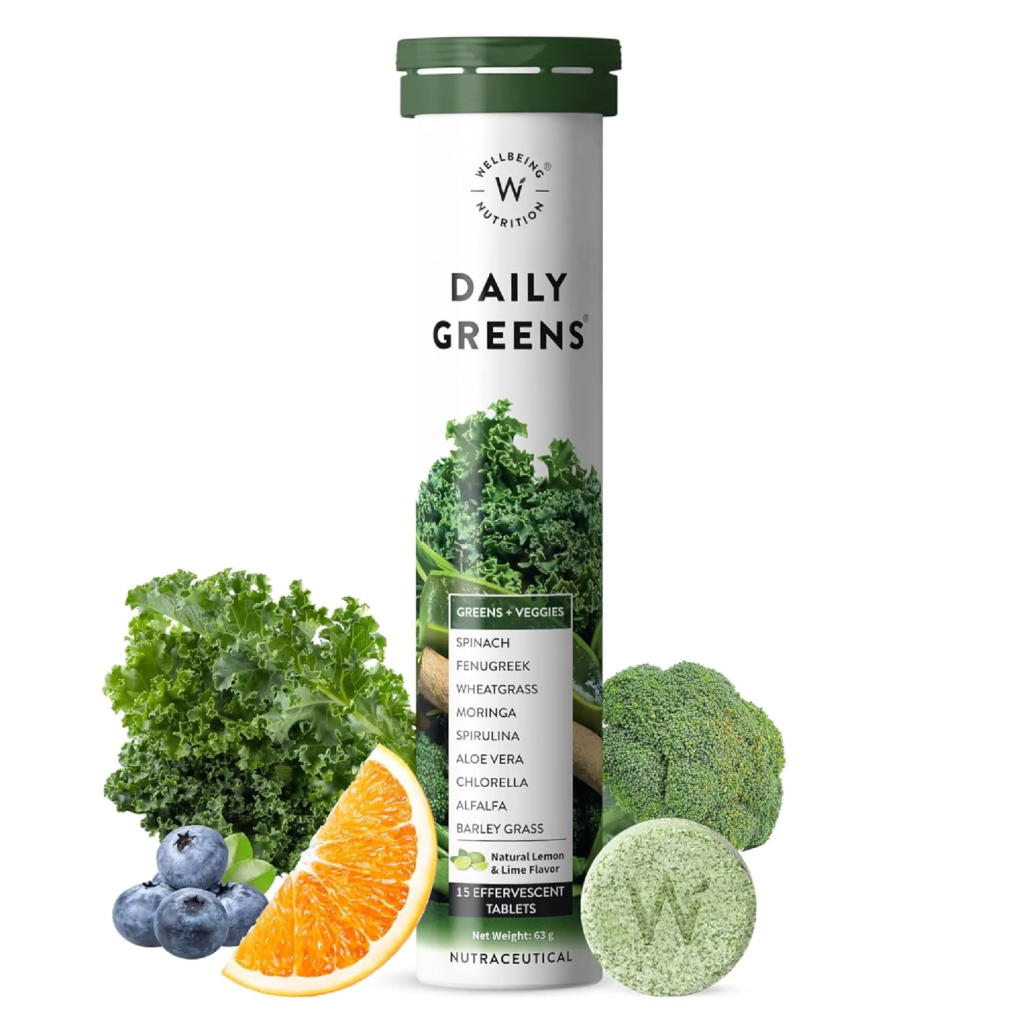 Wellbeing Nutrition Daily Greens Effervescent Tablets