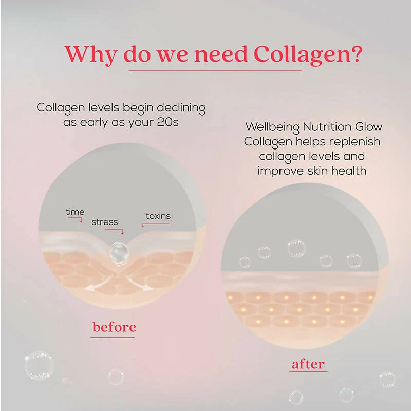 Wellbeing Nutrition Glow Korean Marine Collagen Peptides - Tropical Bliss Flavor | Hydrolyzed Collagen Powder | Skin Nourishment & Hydration-4