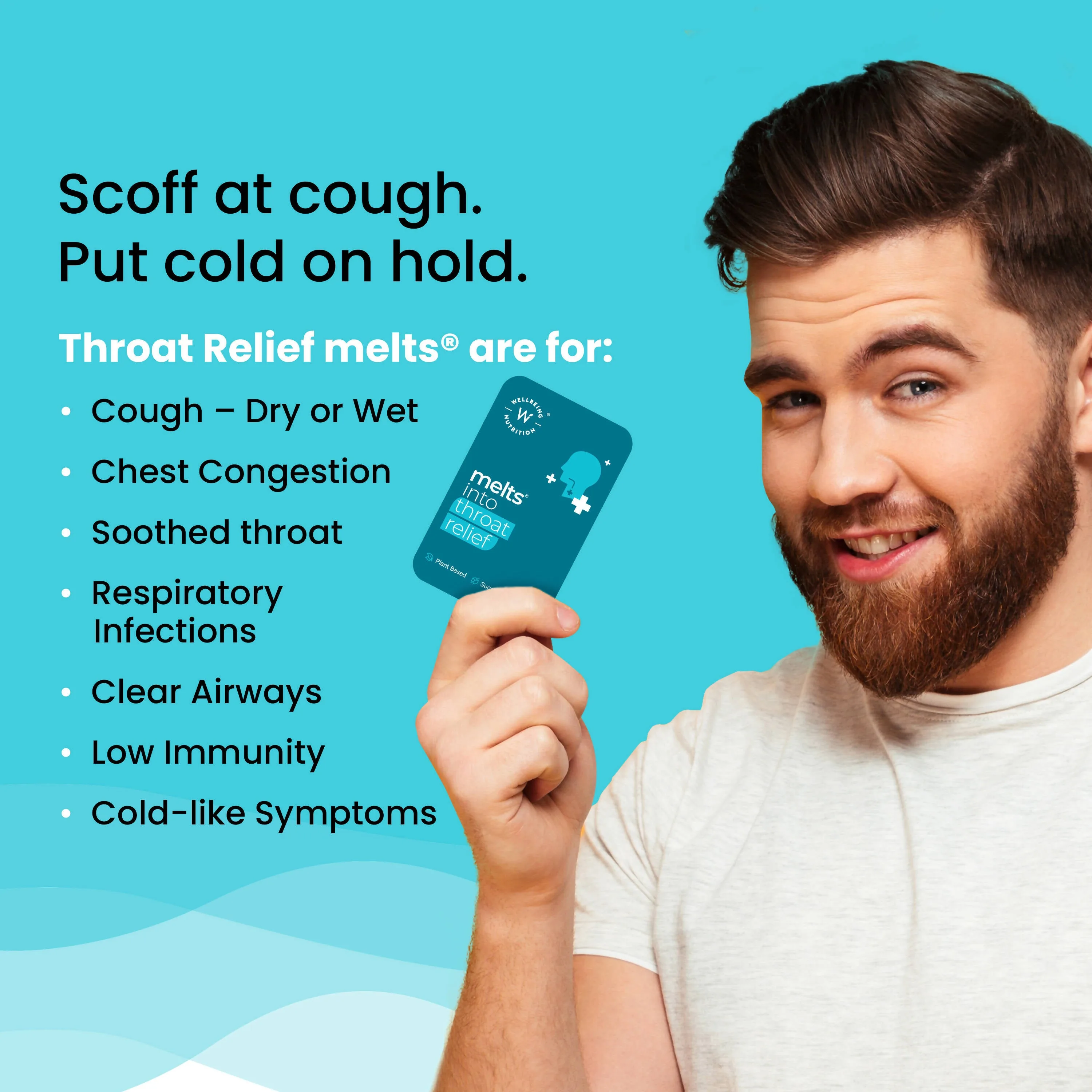 Wellbeing Nutrition Melts Instant Throat Relief Oral Strips | Herbal Sore Throat Relief | Ginger Lemon Honey Flavor-2