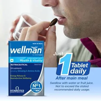 Wellman Health Supplements Multivitamin | Daily Men's Formula | With Ginseng & Amino Acids-5